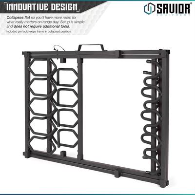 savior skladany stojak na bron dluga 9 slotow portable sbr rack stand czarny rk sbr9 st bk