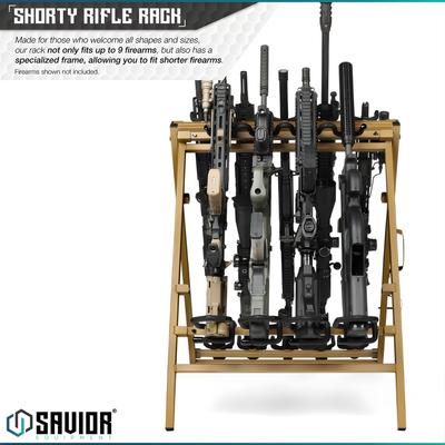 savior skladany stojak na bron dluga 9 slotow portable sbr rack stand tan rk sbr9 st tn