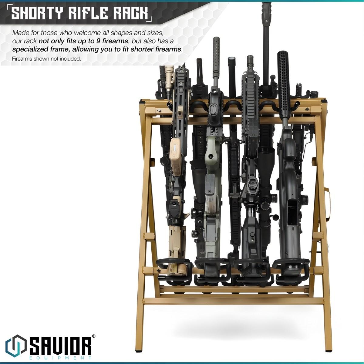 savior skladany stojak na bron dluga 9 slotow portable sbr rack stand tan rk sbr9 st tn
