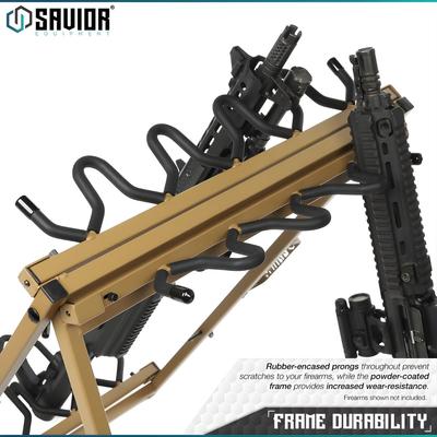 savior skladany stojak na bron dluga 9 slotow portable sbr rack stand tan rk sbr9 st tn