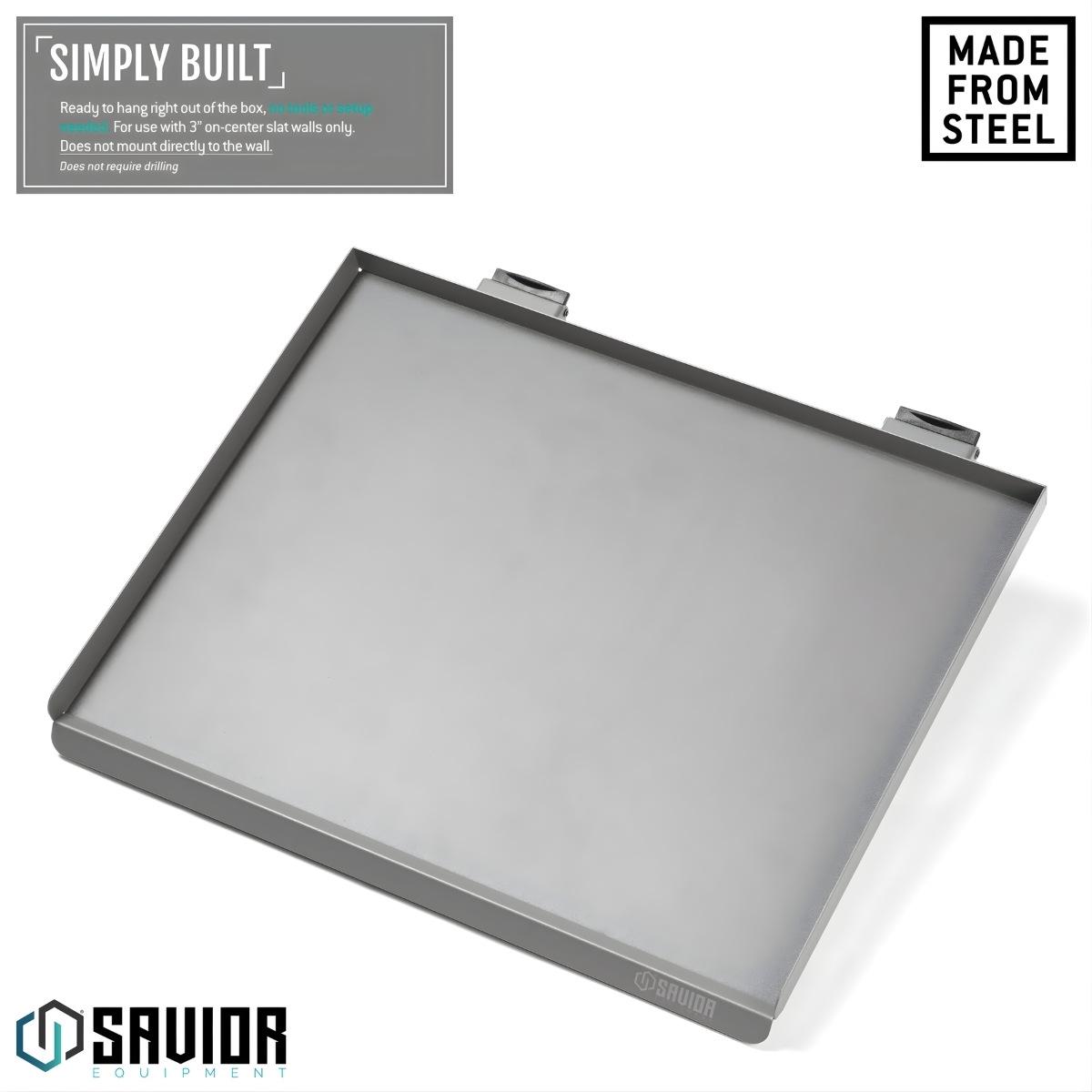 savior skladany stol blat roboczy wall rack system 43cm szary wrs acc ft1713 gs