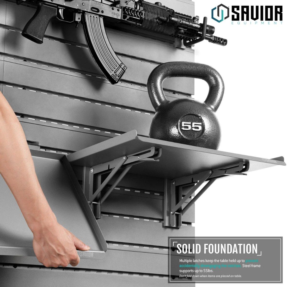 savior skladany stol blat roboczy wall rack system 43cm szary wrs acc ft1713 gs