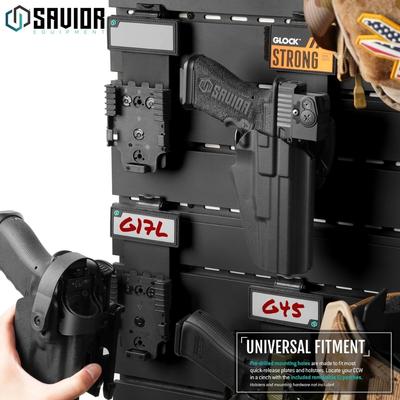 savior uniwersalny uchwyt kabury wall rack system 2 pack czarny wrs acc hstr 2p bk