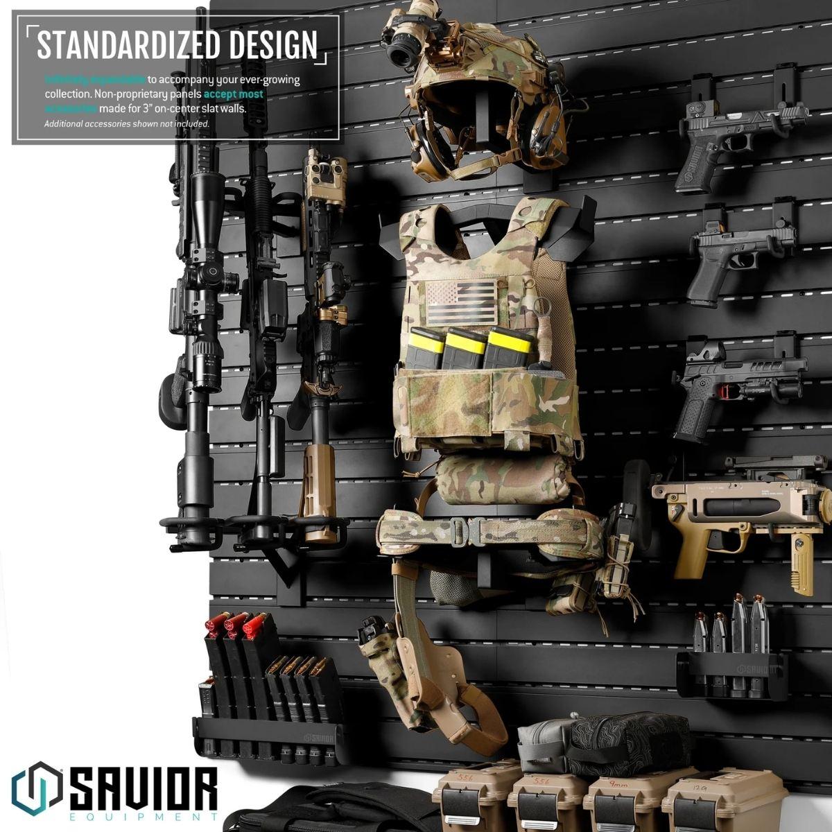 savior uniwersalny holder uchwyt na magazynki wall rack system dlugi czarny wrs acc mr long bk