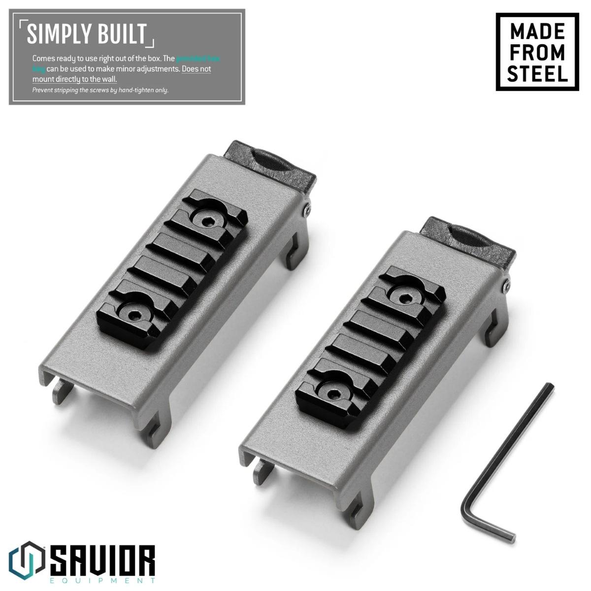 savior holder uchwyt picatinny wall rack system 2 pack szary wrs acc pcrl 2p gs
