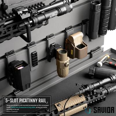 savior holder uchwyt picatinny wall rack system 2 pack szary wrs acc pcrl 2p gs