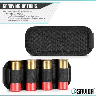 savior holder na amunicje shotgun shotgun shell cards 4 sloty 2 pack czarny mp tns 12g quad 2p bk