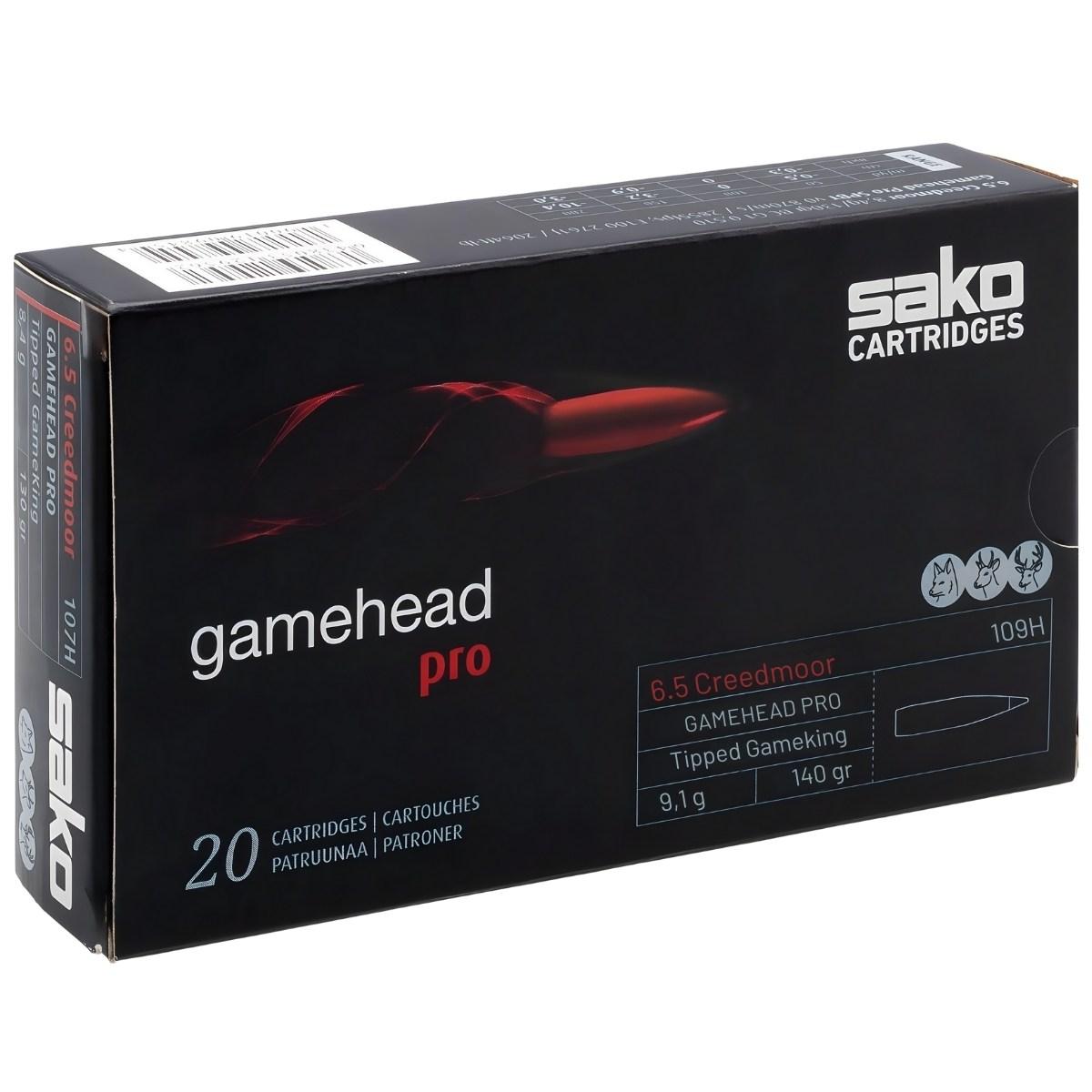 sako tipped soft point bt gamehead pro 6 5 creedmoor 9 1g 140gr 109h