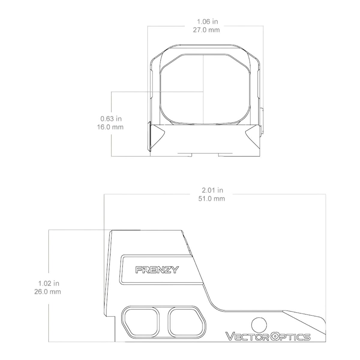 vector optics kolimator frenzy 1x16x21 glock mos scrd 81