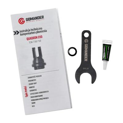 gomander flash hider quadron evo 5 56 mm gwint 1 2x28 unef tb0 9616