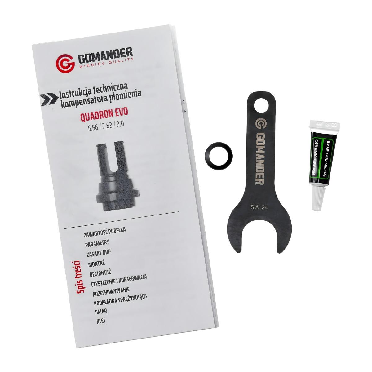 gomander flash hider quadron evo 5 56 mm gwint 1 2x28 unef tb0 9616