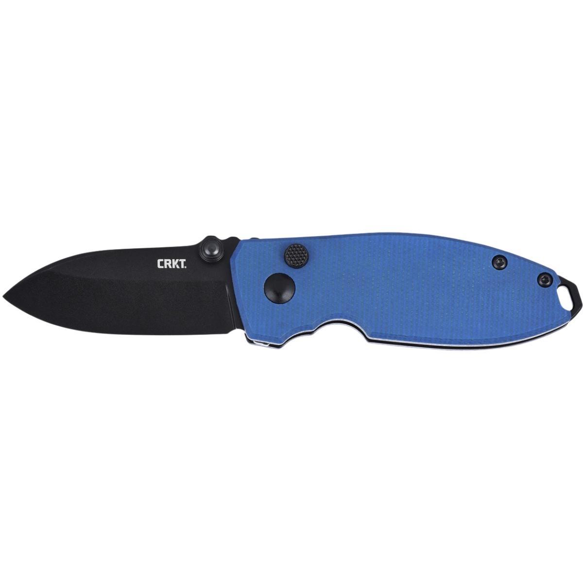 crkt noz squid button lock blue 2474 bd
