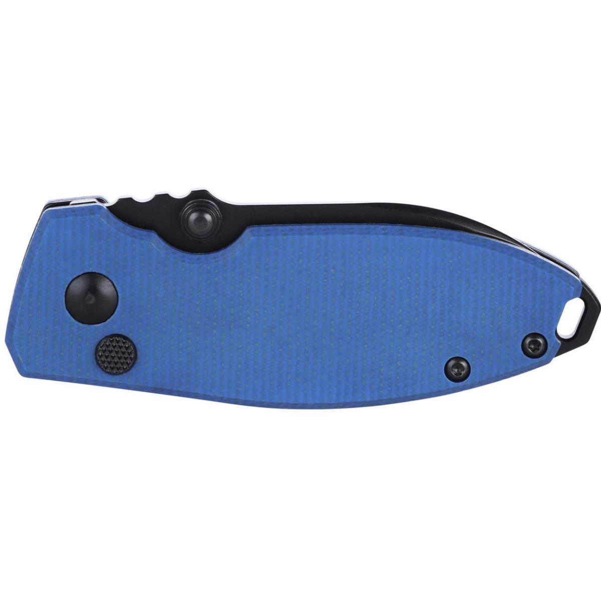 crkt noz squid button lock blue 2474 bd