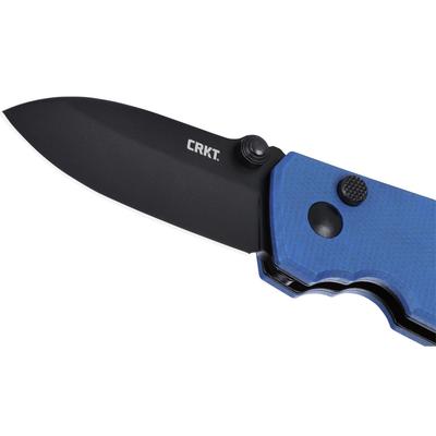 crkt noz squid button lock blue 2474 bd