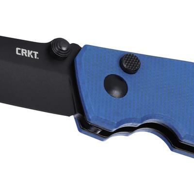 crkt noz squid button lock blue 2474 bd