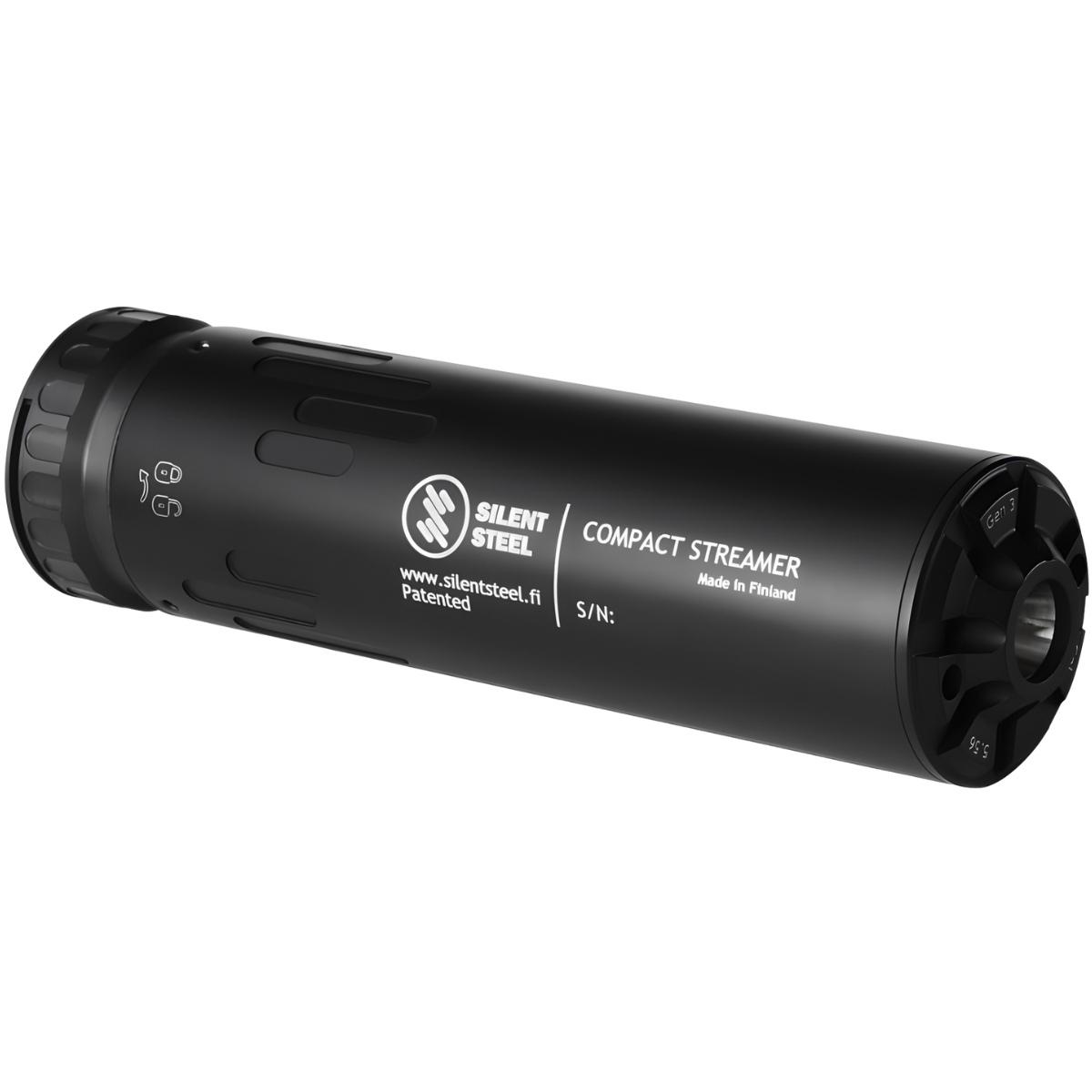 silent steel tlumik flow compact streamer steel 5 56 black cst556b ss