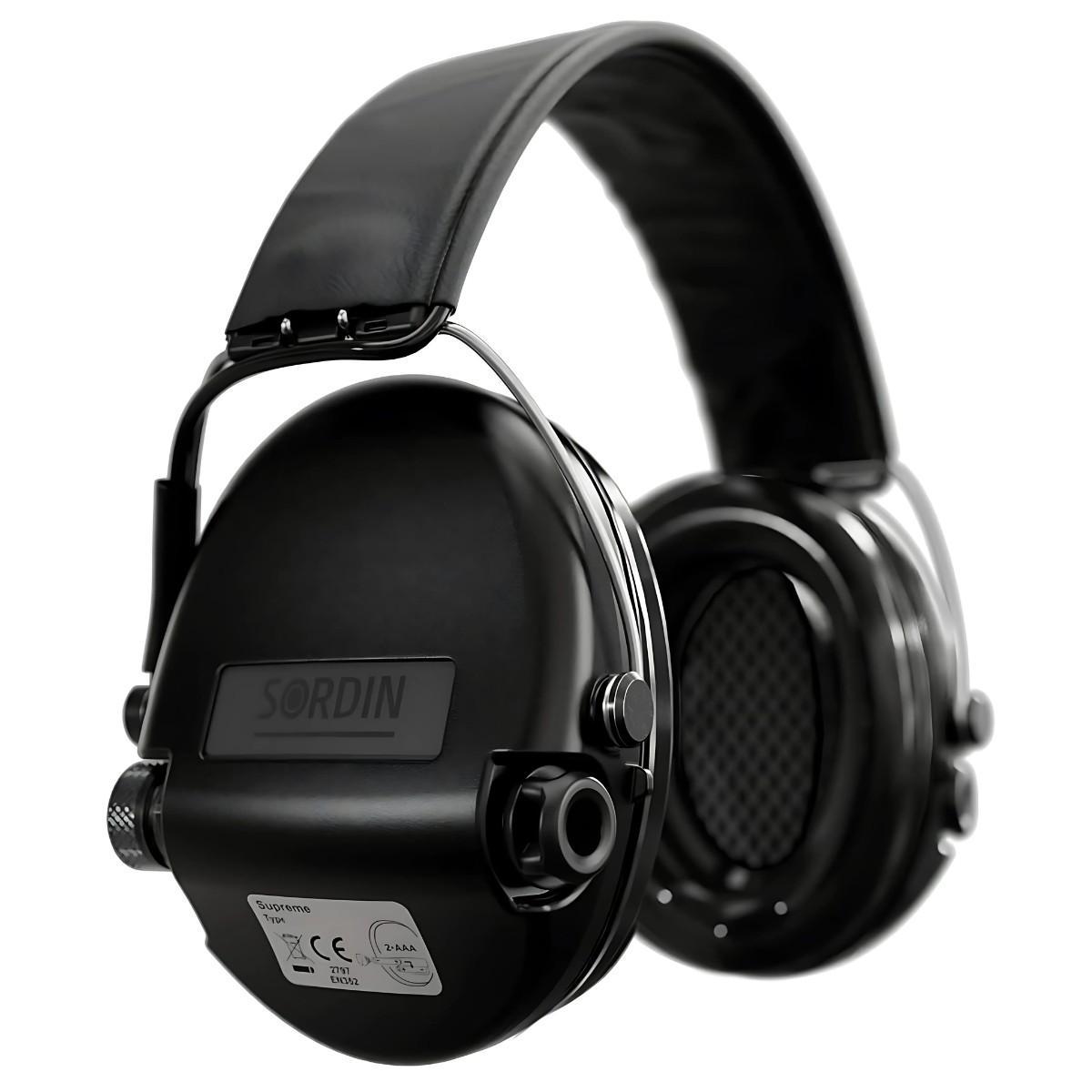 sordin sluchawki aktywne supreme pro czarna skorzana opaska wkl pvc czarne sor75302 02 s