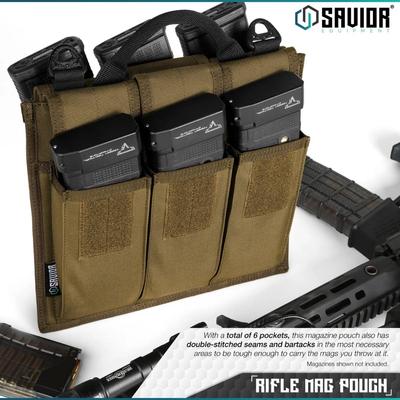 savior torba na magazynki karabinek rifle mag pouch 6 slotow tan mp rs x6 st tn