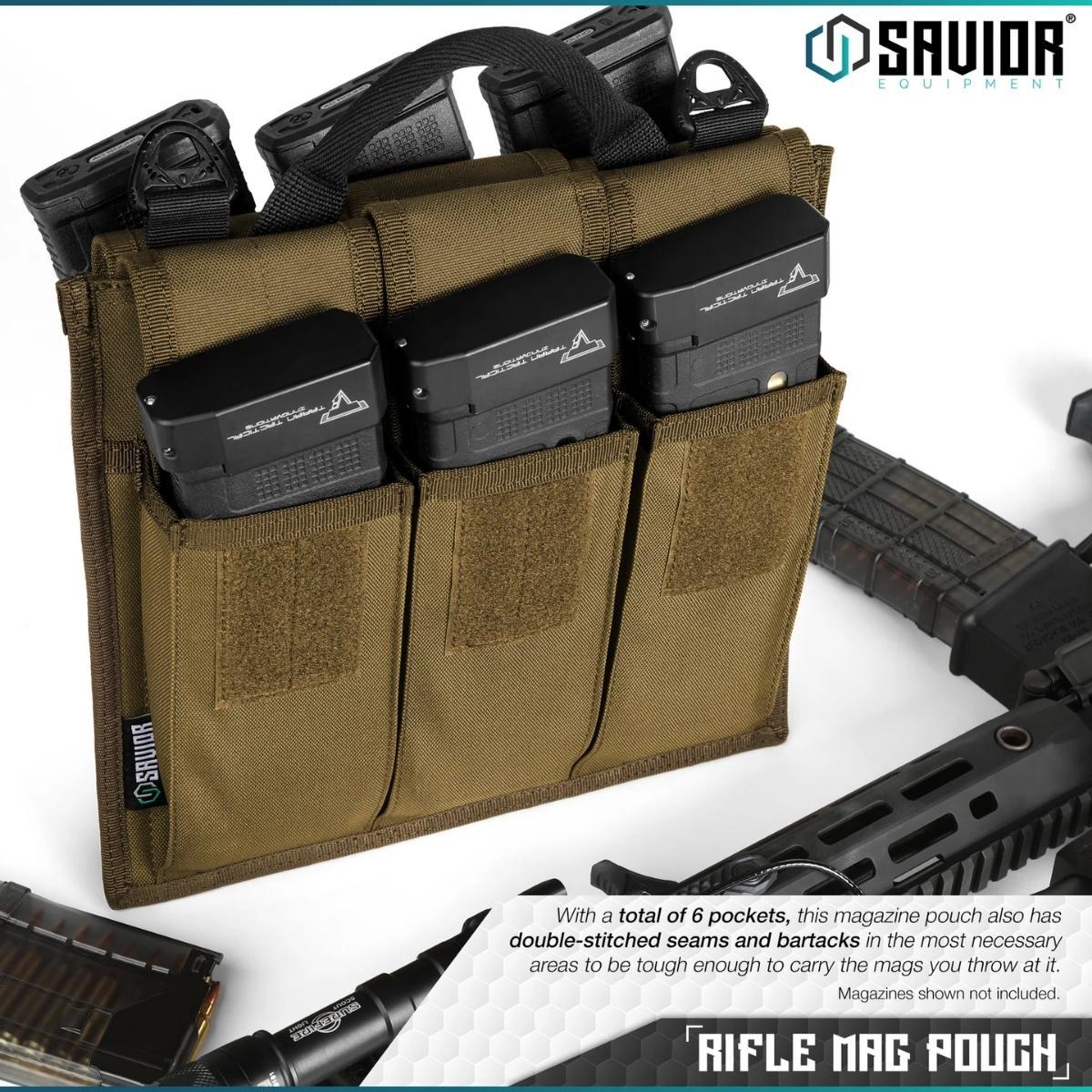 savior torba na magazynki karabinek rifle mag pouch 6 slotow tan mp rs x6 st tn