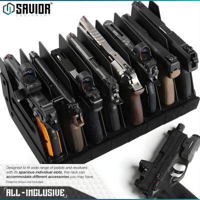 savior przenosny stojak na pistolety 8 szt mobile pistol storage rack black rk hand x8 bk