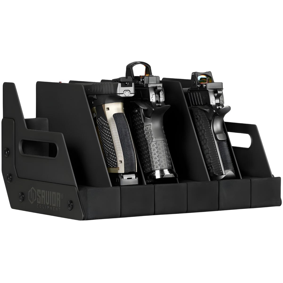 savior przenosny stojak na pistolety 6 szt mobile pistol storage rack black rk hand xsix bk