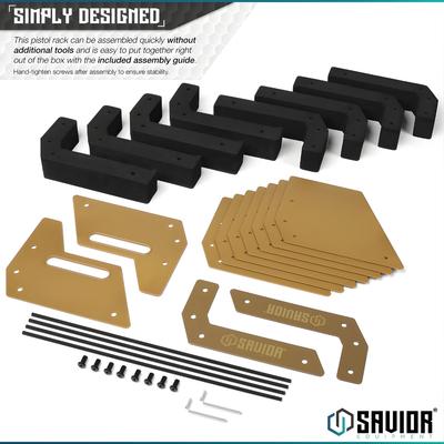 savior przenosny stojak na pistolety 6 szt mobile pistol storage rack tan rk hand xsix tn