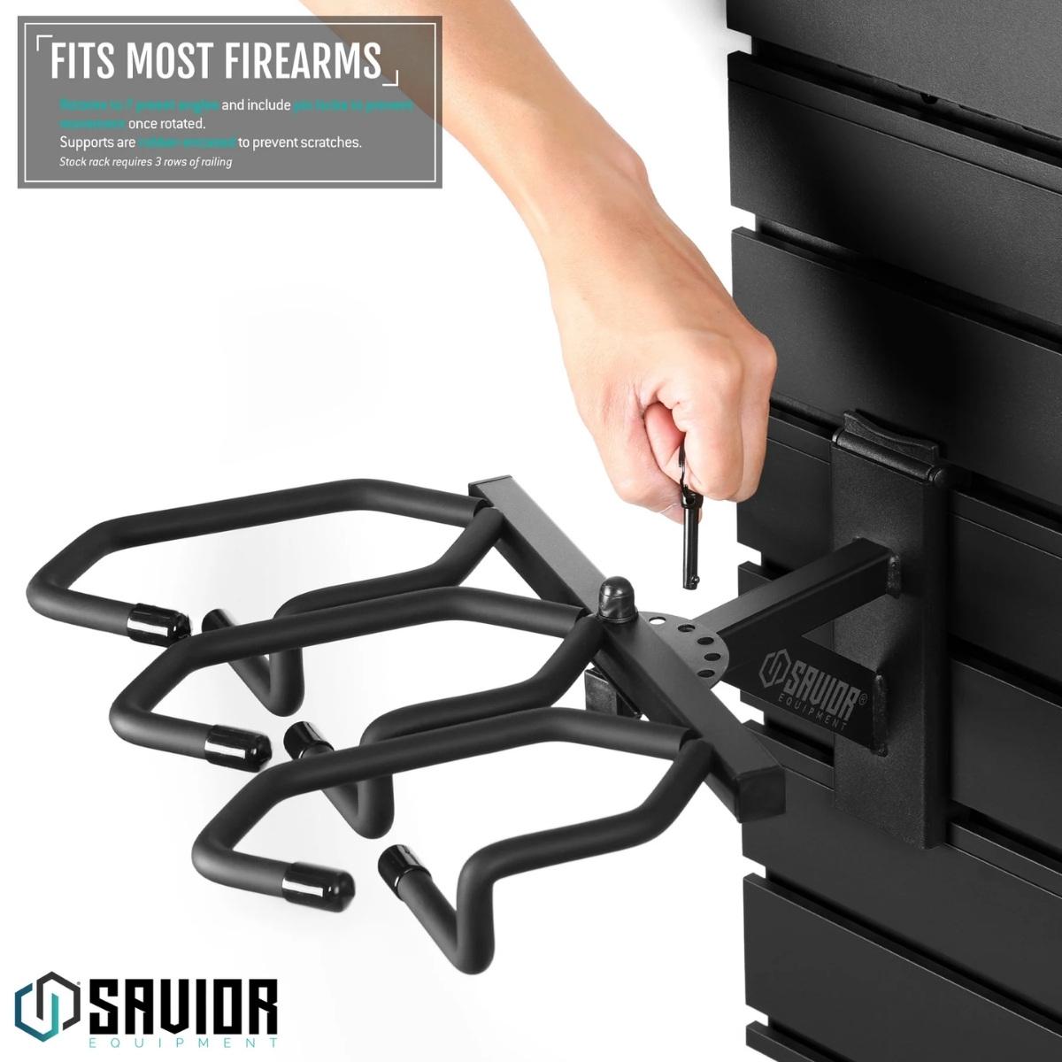 savior regulowany wieszak uchwyt na bron dluga wall rack system adjustable rifle wall rack black wrs acc ad3 bk