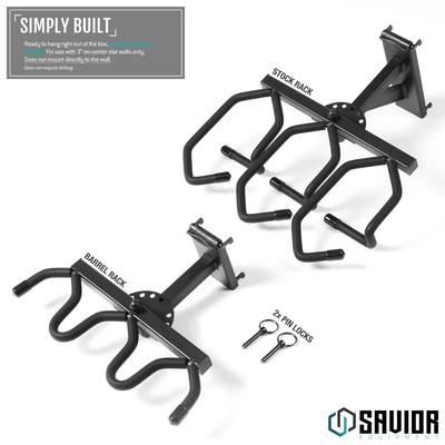 savior regulowany wieszak uchwyt na bron dluga wall rack system adjustable rifle wall rack black wrs acc ad3 bk