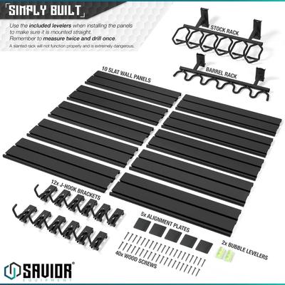 savior kompletny system montazowy wall rack system 10 panel kit black wrs full r6p12 bk
