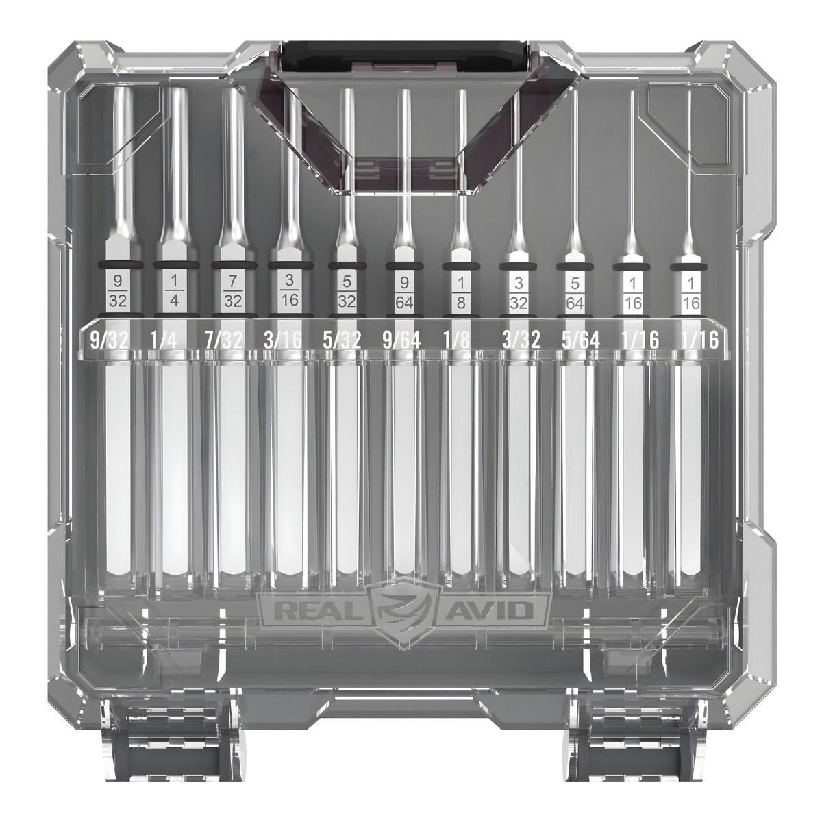 real avid zestaw wybijakow roll pin accu punch 11 elementow stalowe avapk rp