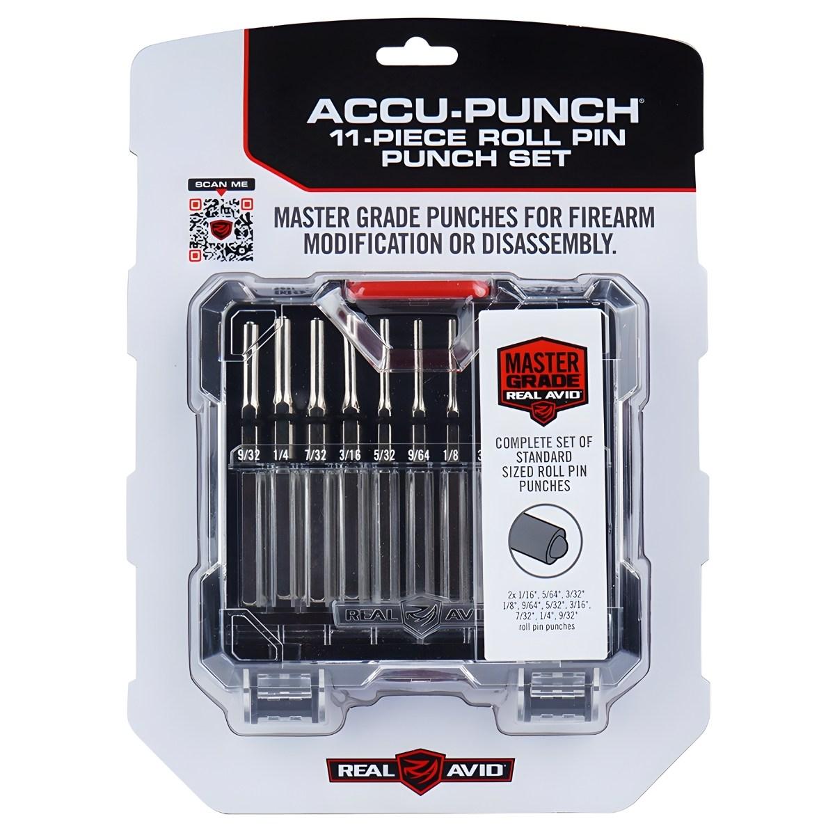 real avid zestaw wybijakow roll pin accu punch 11 elementow stalowe avapk rp