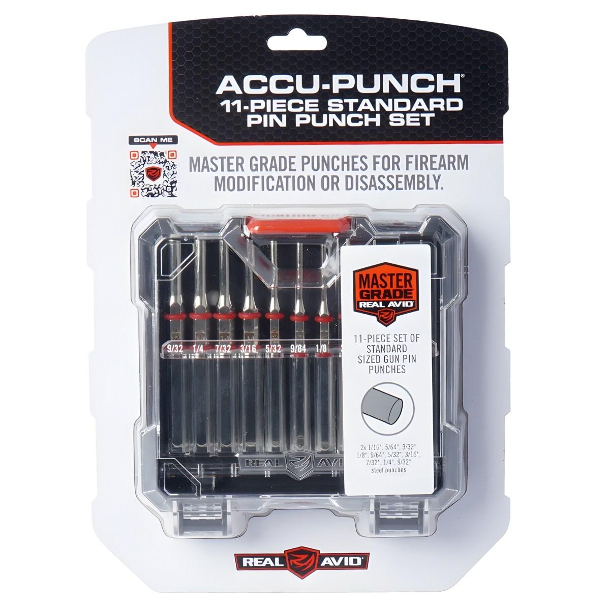 real avid zestaw wybijakow standard pin accu punch 11 elementow stalowe avapk s