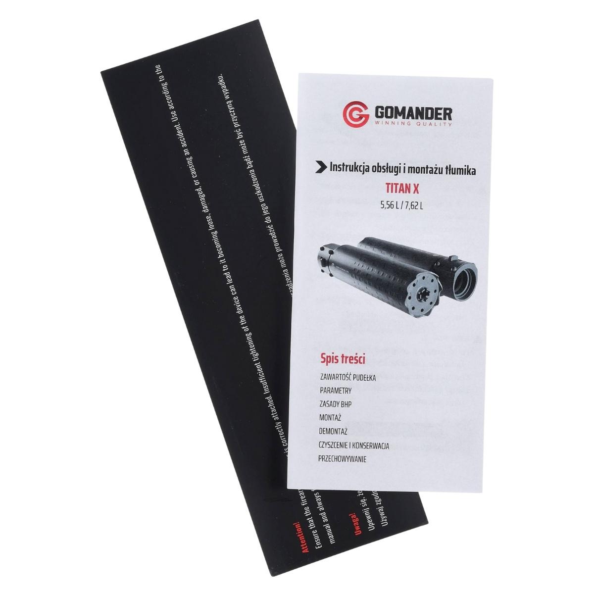 gomander tlumik titan x 5 56 mm l qd lock gwint m26x1 5 tb0 10560