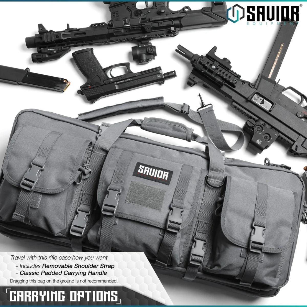 savior torba double rifle bag american classic shorty 24 gray rb 2412dg v1 gs