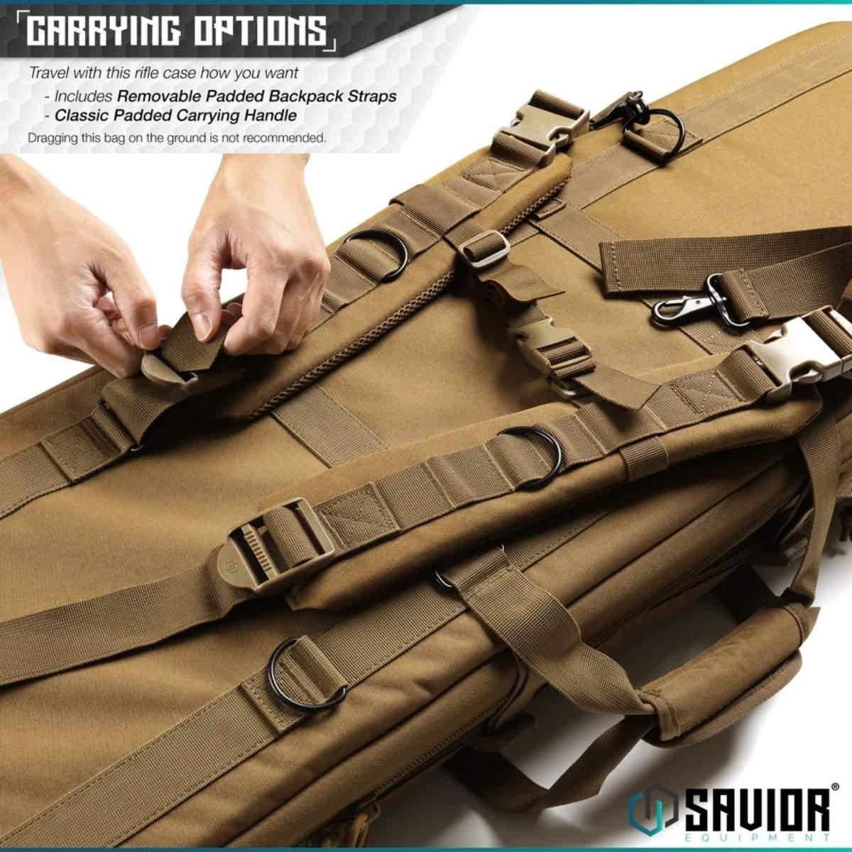 savior torba double rifle bag american classic 55 tan rb 5512dg v1 tn