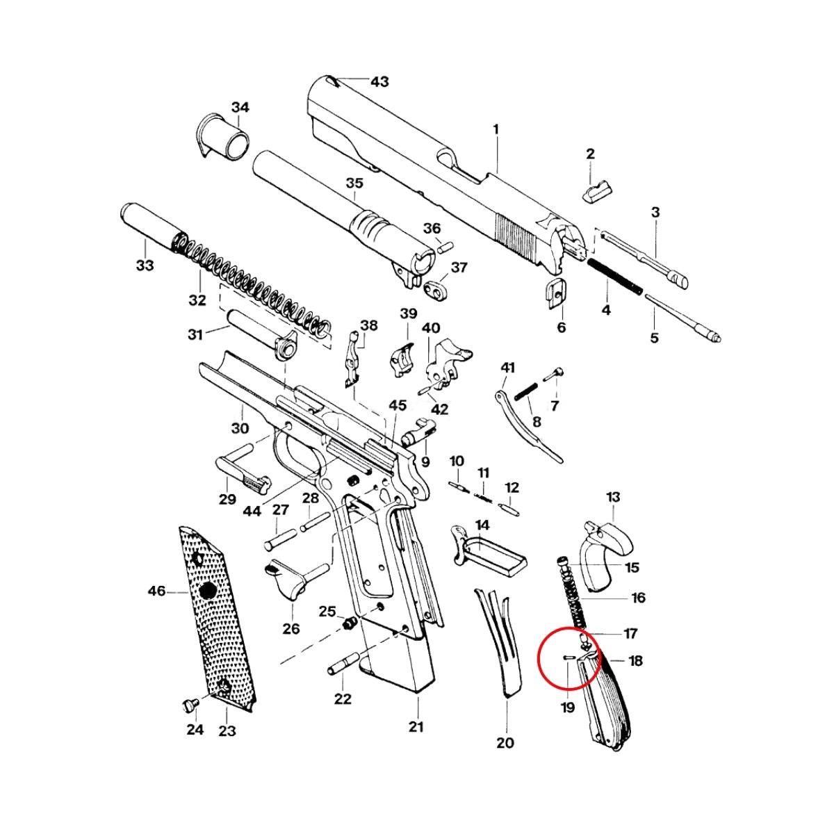 eemann tech pin zerdz sprezyny uderzeniowej kurka do 1911 2011 srebrny et 112190