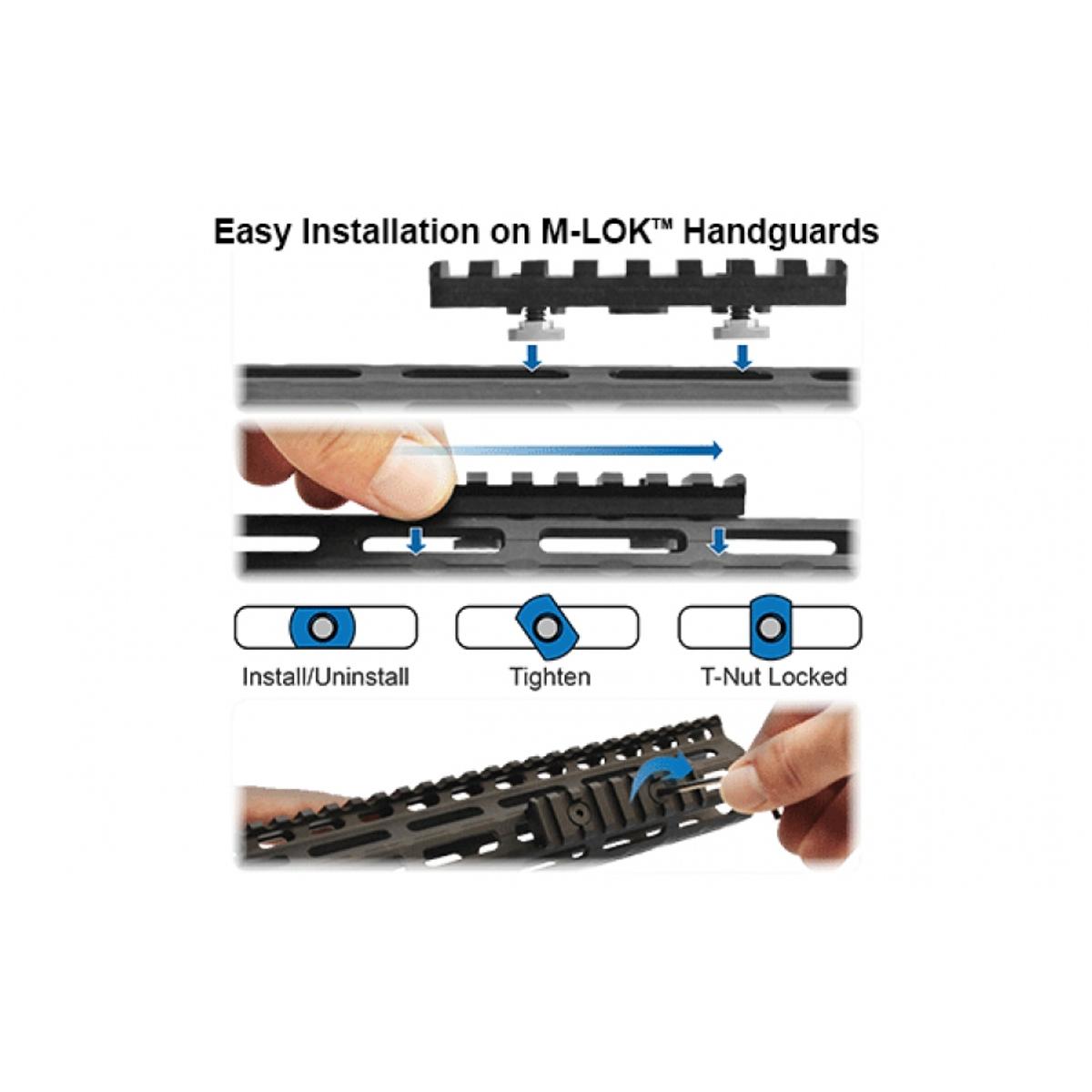 utg leapers szyna picatinny m lok 8 slotow mturs09m