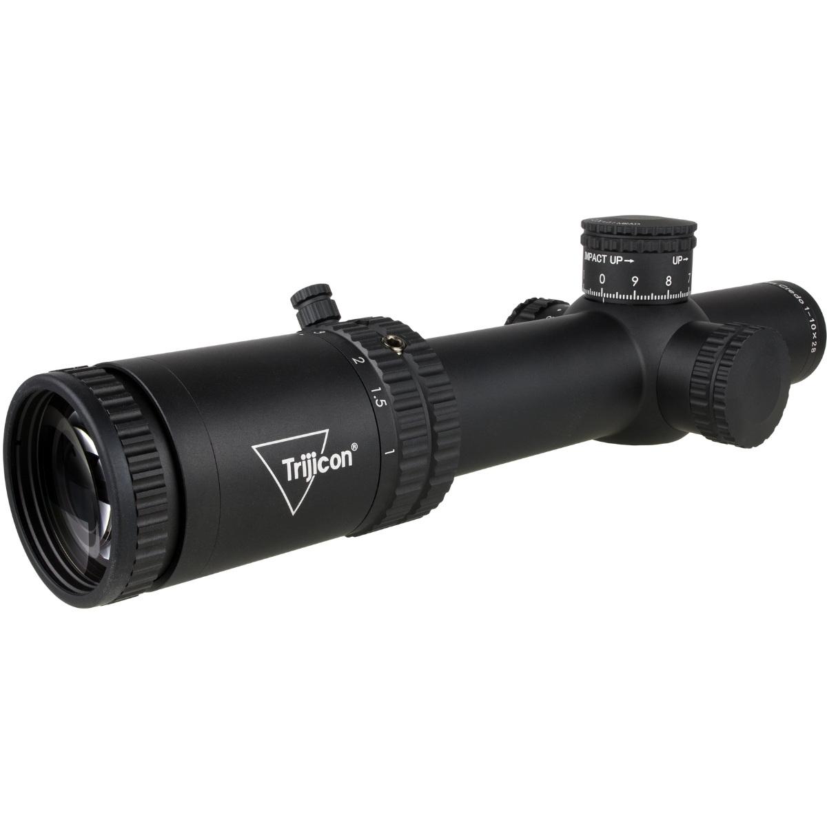 trijicon luneta credo 1 10x28 mrad segmented circle red green ffp cr1028 c 2900050