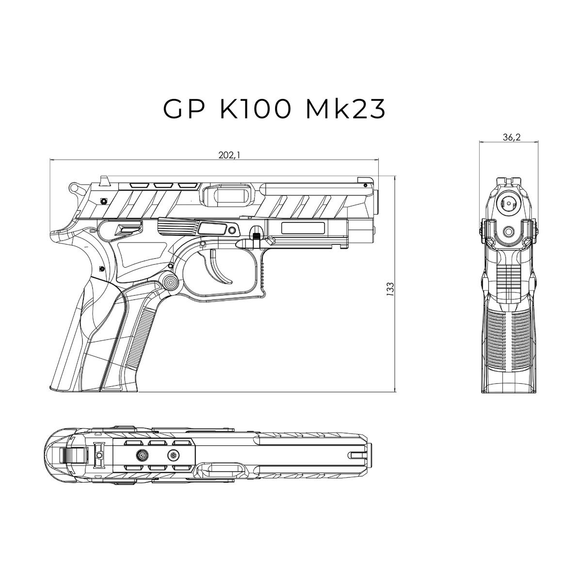 grand power k100 mk23 or od green