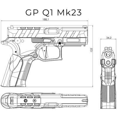 Grand Power Q1 MK23 - OD Green
