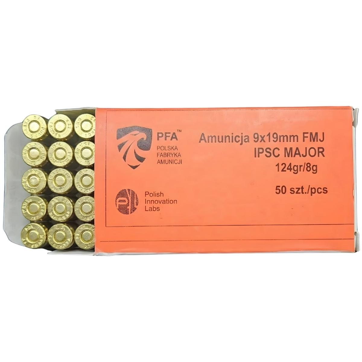 pfa ipsc major 9x19 8g fmj 50 szt