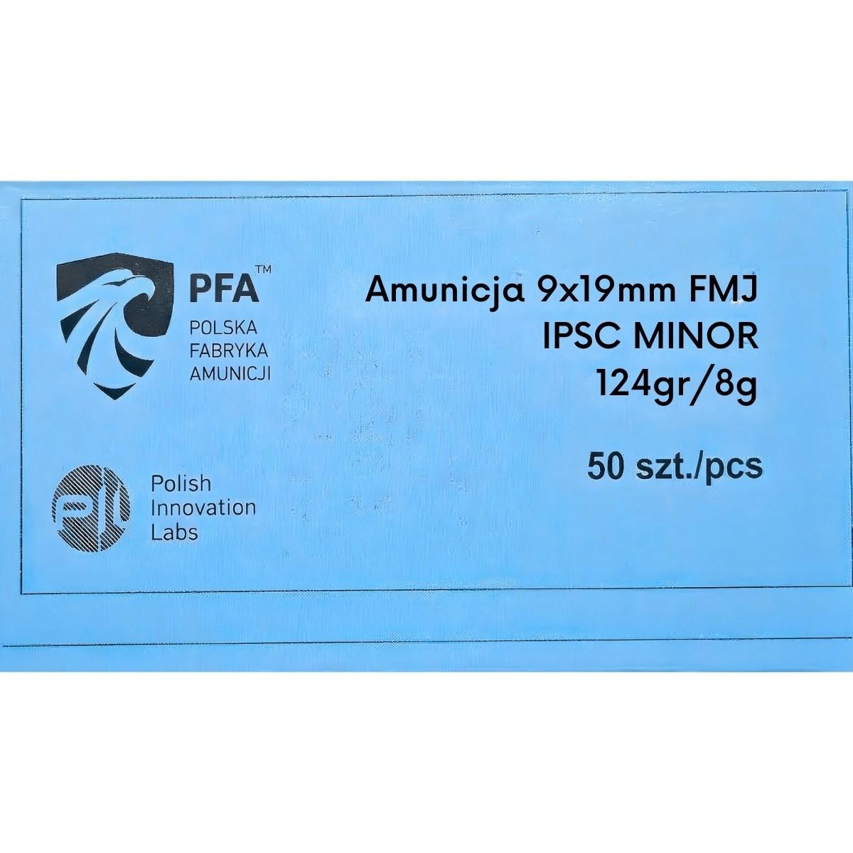 pfa ipsc minor 9x19 8g fmj 50 szt