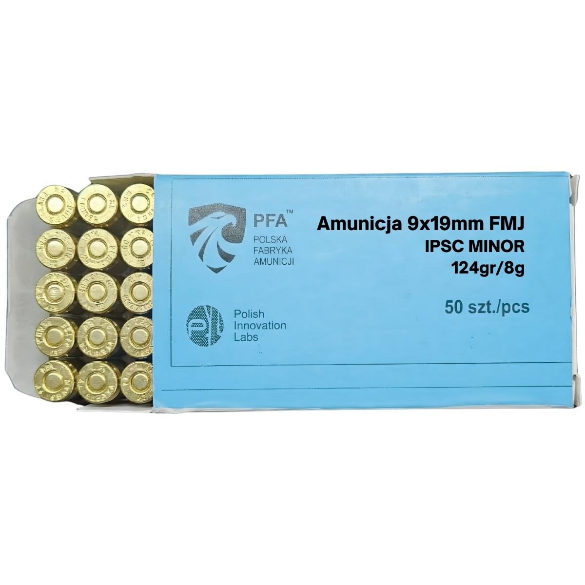 pfa ipsc minor 9x19 8g fmj 50 szt
