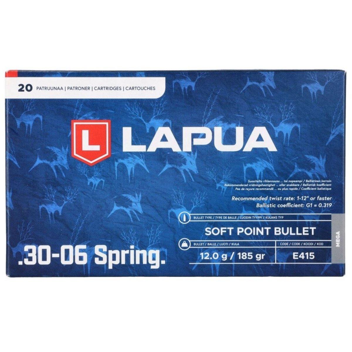 30 06 springfield lapua sp mega e415 185gr 12g 4317563