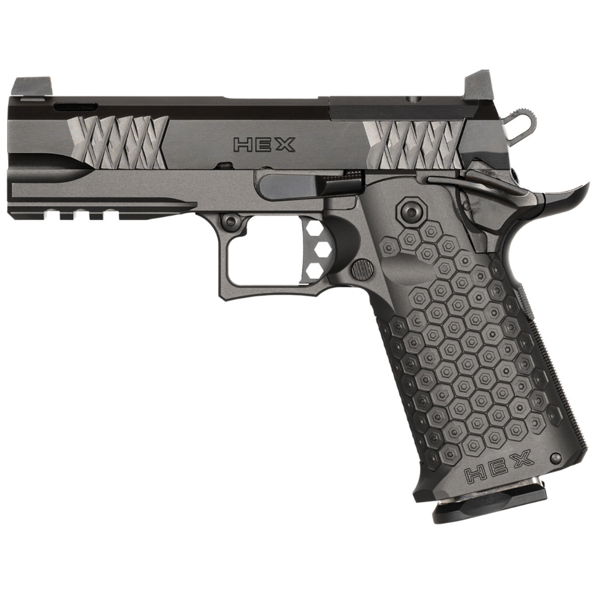 Jacob Grey Hex DLC/Gold Ported - kaliber 9x19 mm