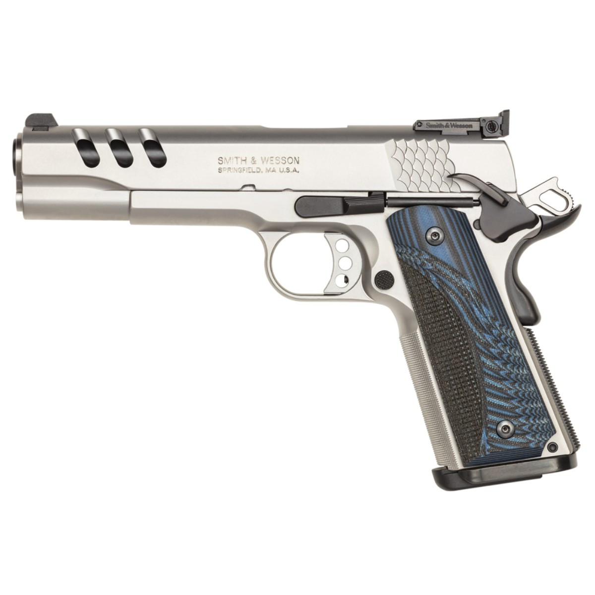 Smith & Wesson Performance Center SW1911 5" Blue Grip - 170343 - kaliber 9x19 mm