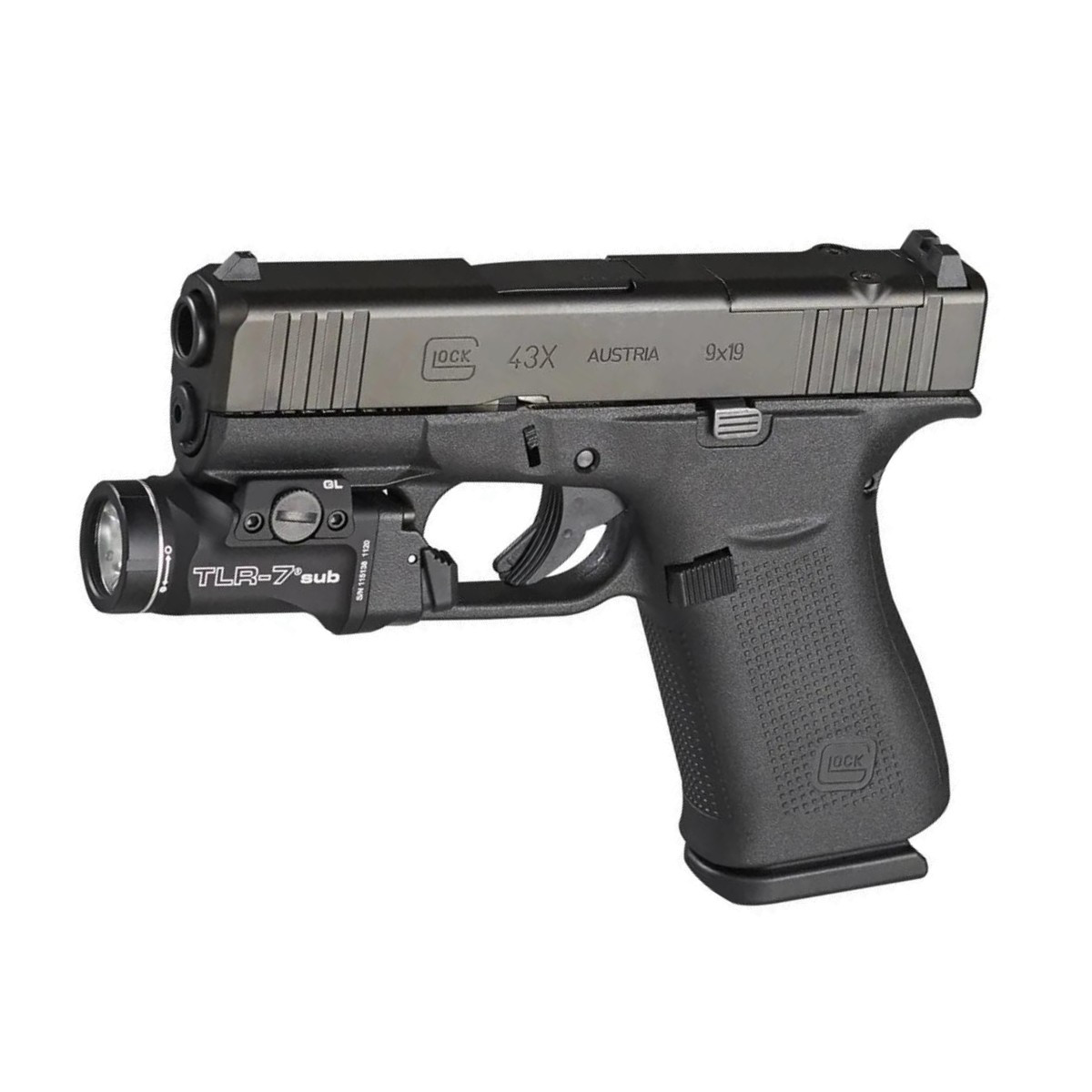 Glock 43X Black Combo z latarką Streamlight TLR-7 - 65837 - kaliber 9x19 mm