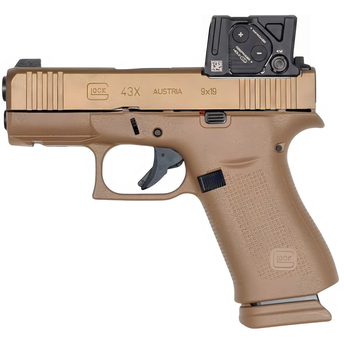 Glock 43x Coyote A-CUT Aimpoint COA