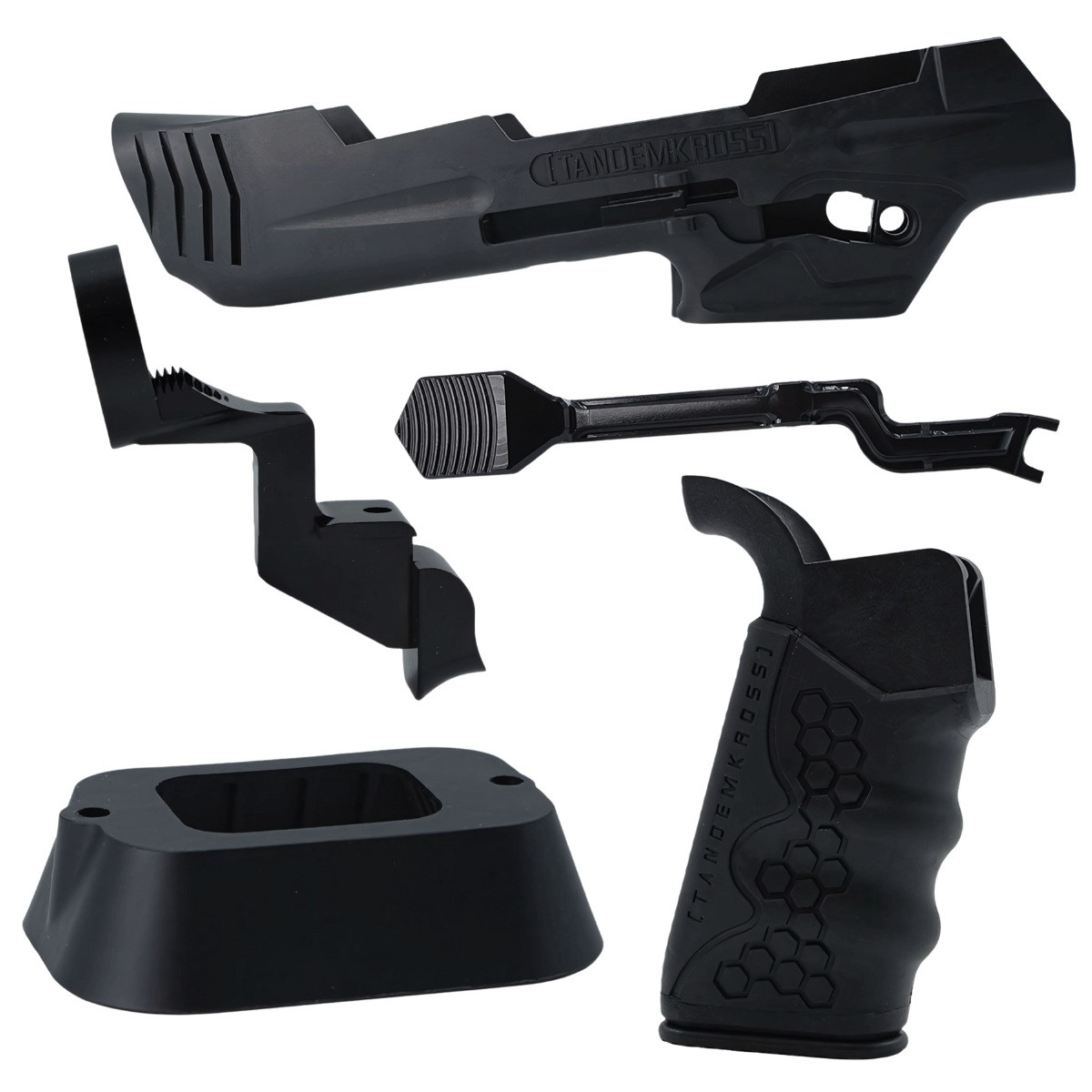 Tandemkross – UPRISER Chassis – Obudowa + Zestaw Tuningowy – Prosty Buffer – PC Carbine / PC Charger - Czarny