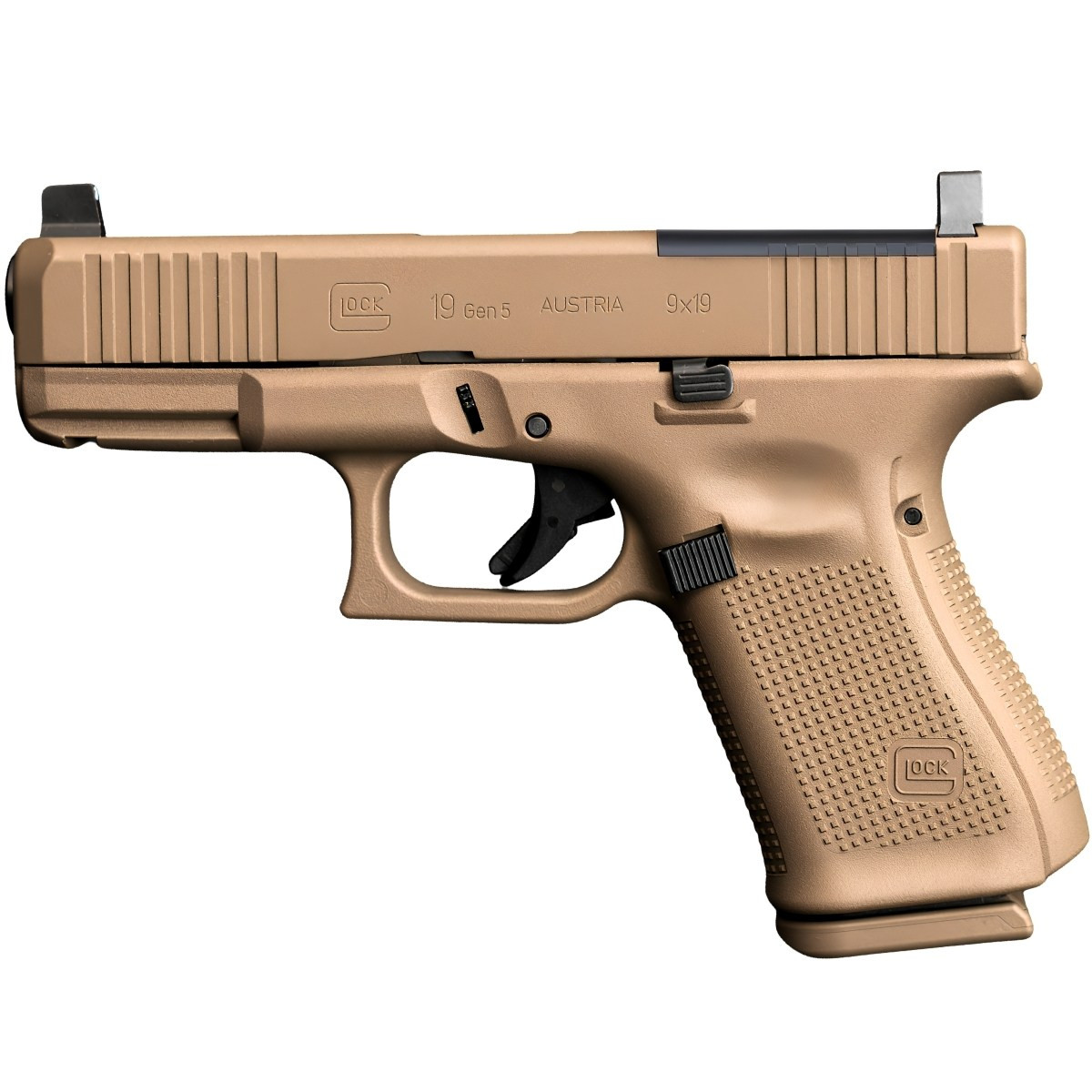 Glock 19 MOS/FS Coyote (gen.5) ZUZ (Zoll)